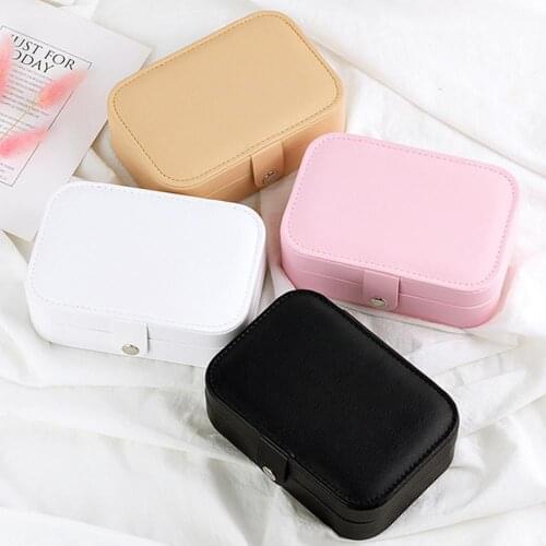 Women Fashion Jewelry Box Double Deck Portable Ring Earrings Organizer Ornaments Case Dropshipping шкатулка для украшений