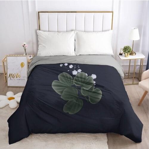 1PCS 3D Duvet Cover with Zipper Comforter/Quilt/Blanket Cover 220x240 210x210 3D Nordic Black Bedding Customize any size design