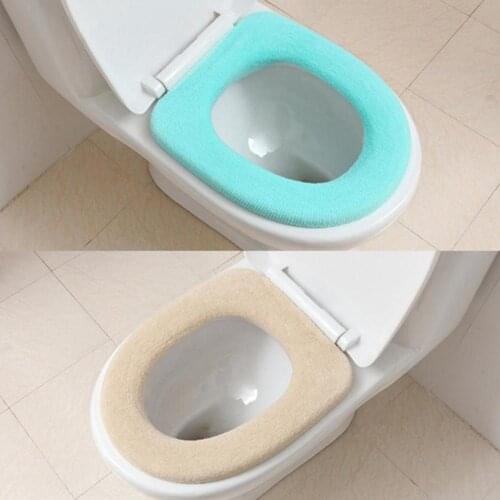 1PC Bathroom Toilet Seat Cover Toilet Cleaning Sticker Random Cushion Wc Pad Accessories Cover Soft Comfortable Mat Colors P4C7