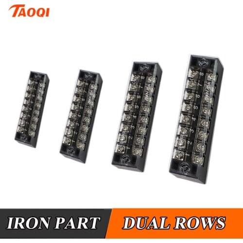 1PC Dual Row Strip Screw Terminal Block Fixed Wiring Board wire connector TB-4503/TB-4512 45A