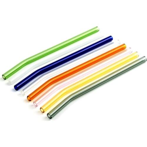 1PC Reusable Glass Straw with Cleaning Brush Wedding Birthday Party Straws For Drinking Whisky Cocktail Bar Accessories