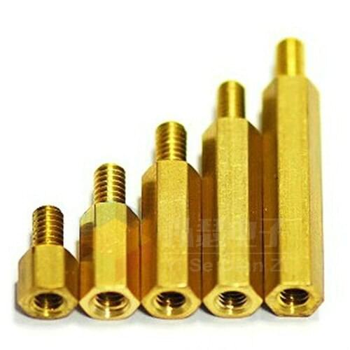 15PCS Hexagon Pillars Hexagon Isolation Column Single-pass Cu Stud M3 *8