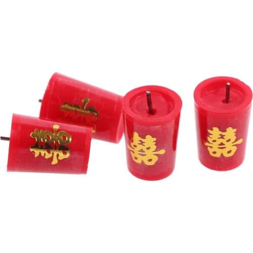 2/4Pcs 1/12 Dollhouse Miniature Accessories Mini Resin Candles Simulation Furniture Model Toys for Doll House Decoration