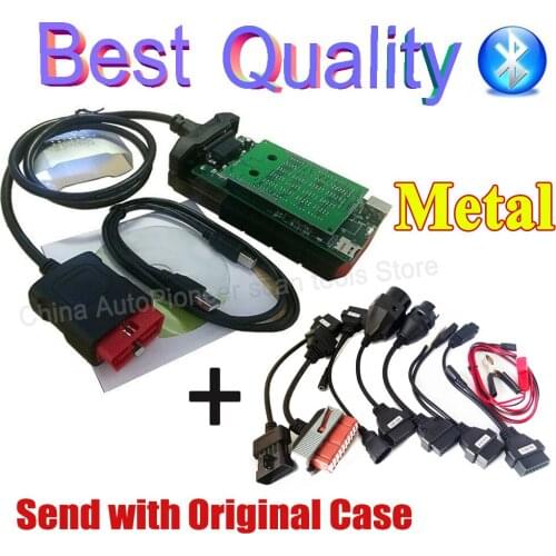 2017.R3 cd new vci vd ds150e cdp with Bluetooth obd2 Scanner with LED 3 IN1 for cars / trucks Diagnostic tools+ Full 8 Car Cable