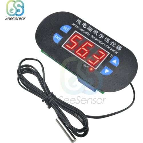 W1308 DC 12V Digital Thermostat Temperature Controller Adjustable Thermoregulator Blue LED Display Switch Sensor Meter Probe