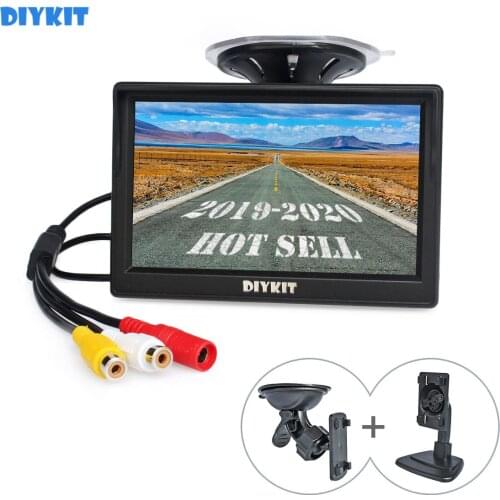 DIYKIT 5" TFT LCD Display Backup Rear View Car Monitor with Suction Cup and Free Bracket For MPV SUV Horse Lorry