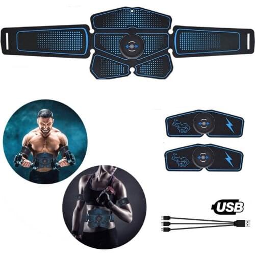 Muscle Electro Stimulator Electrostimulator Abdominal Electric Massager Apparatus Fitness Machine USB Recharge Fitness Equipment