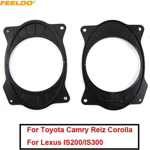 FEELDO 1Pair Car Speaker Mat for Toyota Camry Reiz Corolla 2006-2011 Lexus IS200/IS300 Solid 6*9 To 6.5" Speaker Spacer Ring Pad
