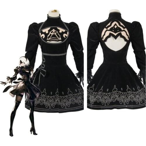 NieR:Automata 2B Cosplay Costume dress Suit Outfit Gown For Halloween Carnival Party Custom Made