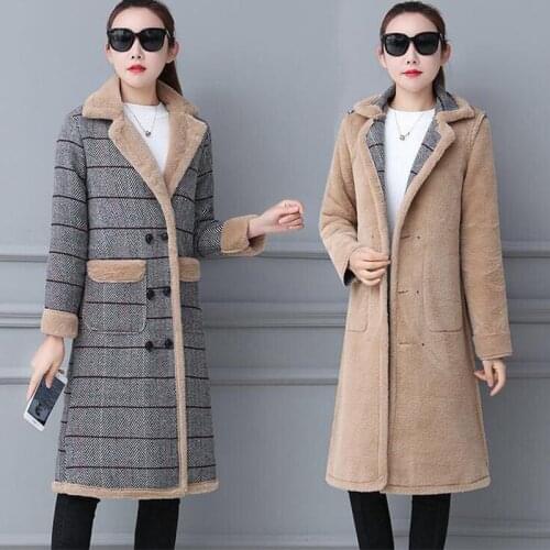 Fashion Long Overcoat thicken Warm Winter Jacket Female Plus size Loose Outerwear Winter Warm Velvet Lining Coat Woman Chic Tops