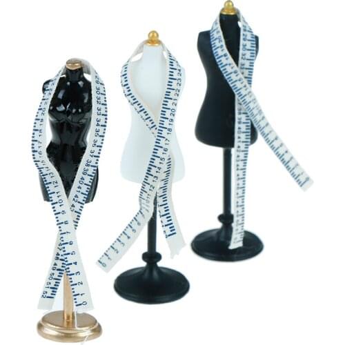 1/12 Dollhouse Miniature Accessories Mini Dress Clothes Mannequin Ruler Set Simulation Dress Form Model Toys for DollHouse Decor