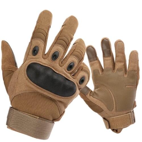 Multifunction Outdoor Sports Military Tactical Full Finger Men Gloves Combat Knuckle Hard Non-slip Wearable Gloves S2106