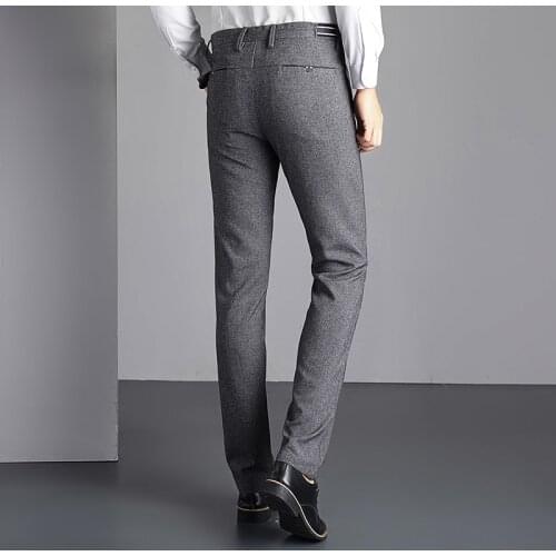 Mens Suit Pants 2020 Men High Quality Dress Pants Mens Straight Business Formal Pants Male Smart Casual Dress Trousers 28-36