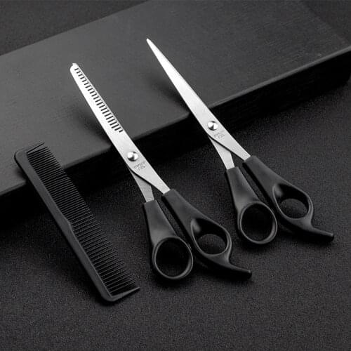 3Pcs Professional Hairdressing Scissors Barber Scissors Set Hair Cutting Shears Scissor Haircut Regular Flat Teeth Blades