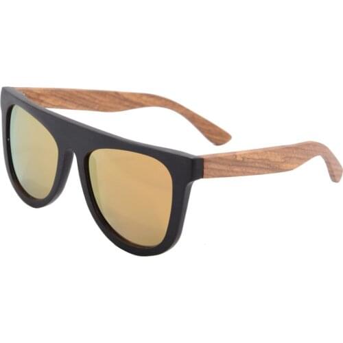 Retro wood sunglasses polarized sun glasses ebony wooden glasses men women round shades with box glasses cloth 6002