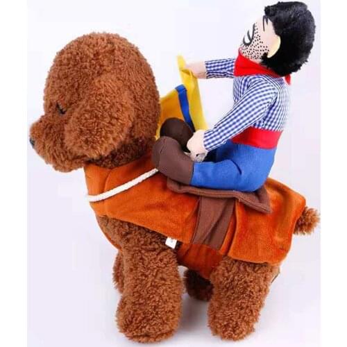 Pet Dog Clothing Coat Creative Dog Cat Clother with Cowboy Funny Pets Costume Party Cosplay Clothes Pet Jacket For Small Medium