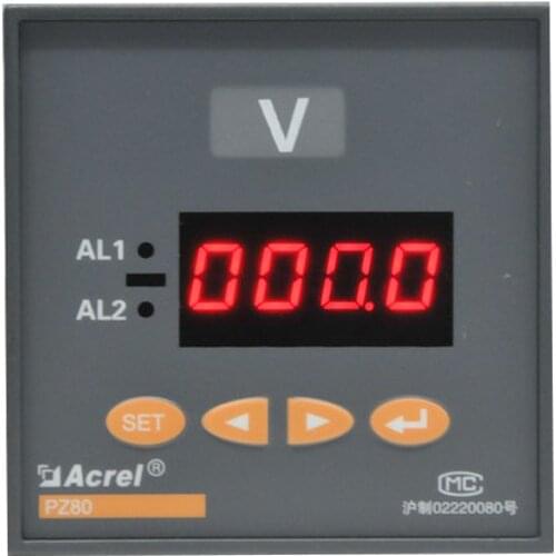 Single phase panel digital recording voltmeter voltage meter input DC48V output 4-20mA with over current function