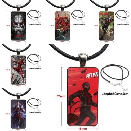 Avenger Paul Rudd Ant Man Art S For Women Wedding Steel Color Glass Cabochon With Rectangle Shaped Pendant Choker Necklace