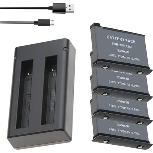 For Insta360 ONE X2 Rechargeable Li-ion Battery Compatible with Insta 360 One X 2 Action Camera 1700mAh IS360X2B Battery