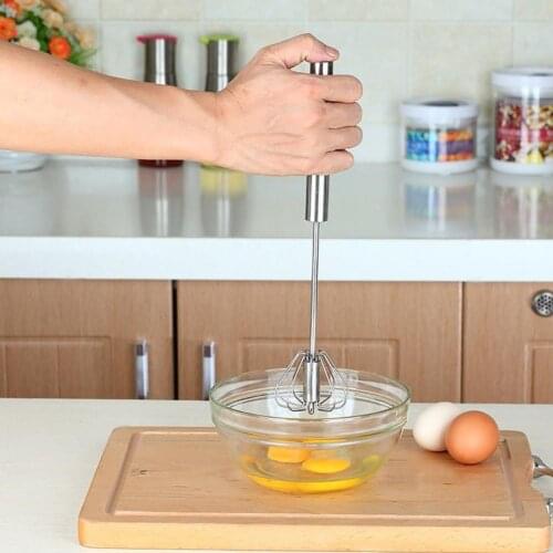 Kitchen Stainless Steel Kitchen Semi-Automatic Egg Beater Whisk Milk Cream Mixer