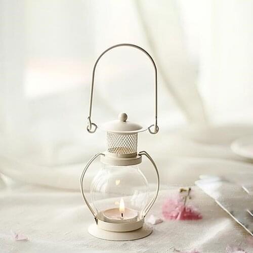 Retro Portable Candlestick Kerosene Lamp for Indoor Decorative Outdoor