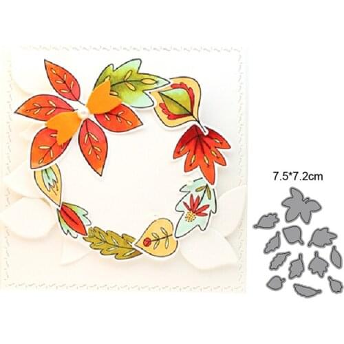 Leafy Wreath Cutting dies New 2021 Metal Cutting Dies For Scrapbooking and Card Making Decorative Embossing Die Cut Craft dies