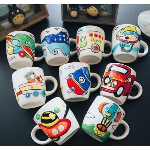 Hand Painted Japanese Ceramic Cup Cartoon Animal Color Milk Coffee Cup Household Kitchen Water Bottle Mug Moomin