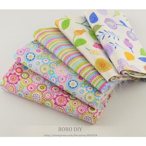 Teramila 50cmx160cm/piece Flower Design Cotton Fabric Quilting Patchwork Sewing Textile 100% twill Clothes