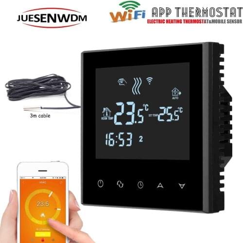 Smart mobil APP Control heating thermostat wifi for electric heating film, electric heating crystal electric under-floor heating