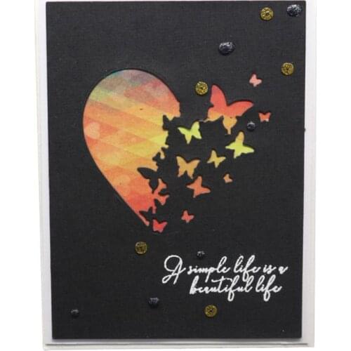 Heart Butterfly Metal Cutting Dies Stencil DIY Scrapbooking Album Stamp Paper Card Embossing Craft Decor M17D