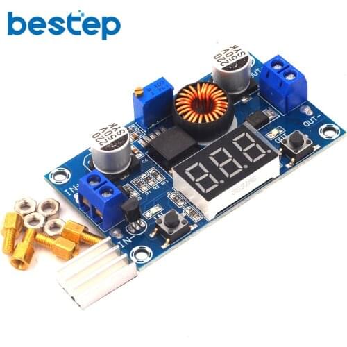 XL4015 5A High Power 75W DC-DC Adjustable Step-down Module+LED Voltmeter Power Supply Module
