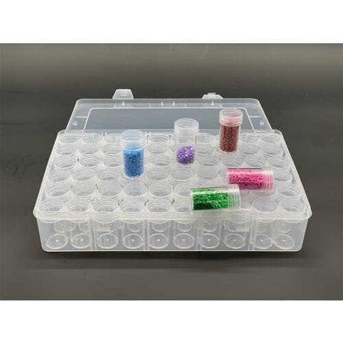 Diamond painting storage box, portable bead storage box 60 Bottles Box container diamond painting tool accessories