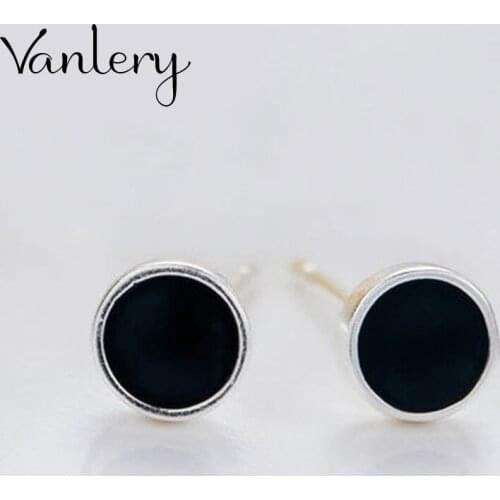 New Arrivals Korean Style Black Round Earrings For Women Lady Bridal Earrings Girls Gifts Pendientes Brincos 2021
