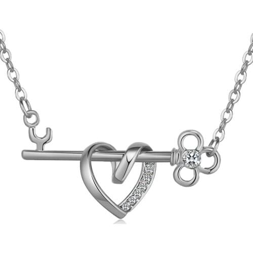 TRACYSWING Real Rose Gold Color Austrian Crystals Sweater pendant necklace for women monkey style #TW133291