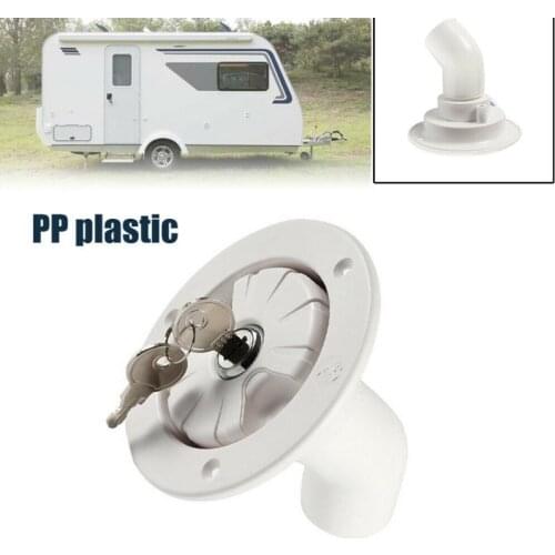 1Pc New RV Accessories Gravity Fresh Water Fill Hatch Inlet Filter Lockable For RV Boat Camper Trailer White Caravan Accessories