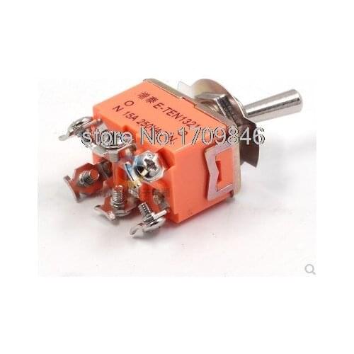 10pcs 15A Amps AC 250V on/on 2 Position 2P2T DPDT Toggle Switch