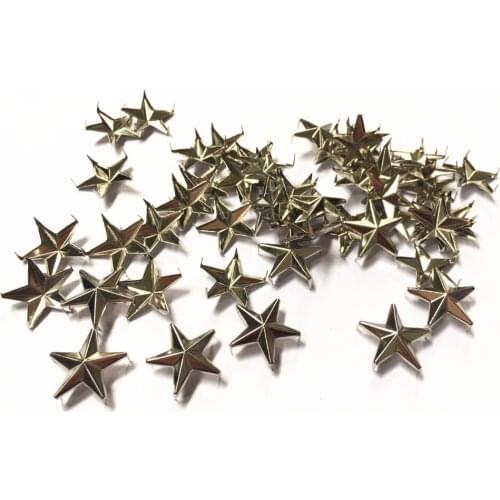 100 Pcs Star Studs Metal Claw Beads Nailhead Punk Rivets With Spikes (10 mm)