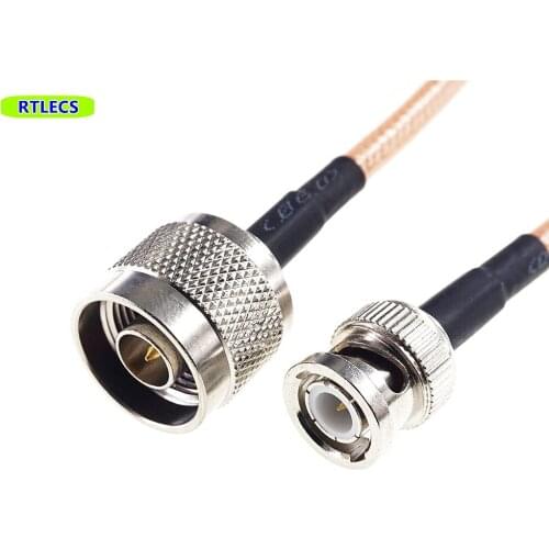 2 piece Adapter Cable BNC Male to N Male pigtail RG142 Double Shield RF Coaxial Cable 50 Ohm Low loss WIFI Antenna Cable