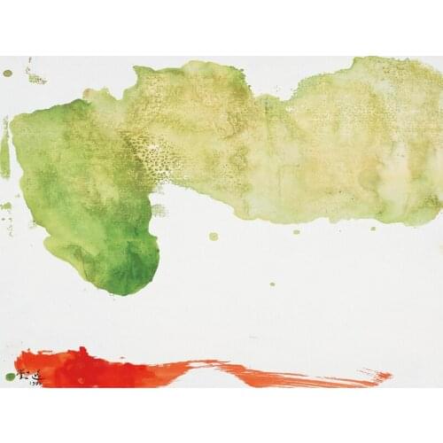 Abstract scenery canvas prints modern Chinese art giant poster cartoon picture modern decoration home red and green world