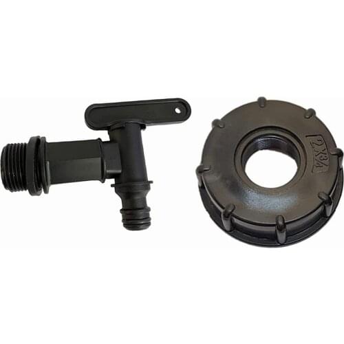 IBC Tank Adapter S60X6 Plastic Tap 3/4"Replacement Valve Coarse Thread Garden Water Connectors Drain Adapter Hose Accessories