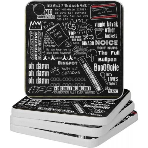 Brooklyn Nine-nine Collage Diatomite Square Round Coaster Heat Insulation Cup Bonsai Mat Soap Toothbrush Pad 10x10cm