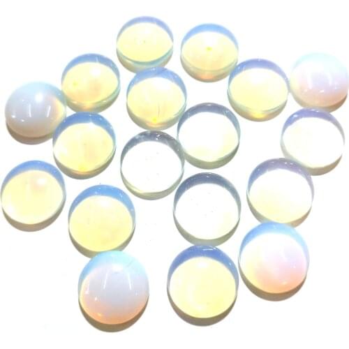Natural Stone Opal Cabochon Beads 12 14 16 18 20mm Round No Hole Loose Beads For jewelry making DIY Ring Necklace accessories