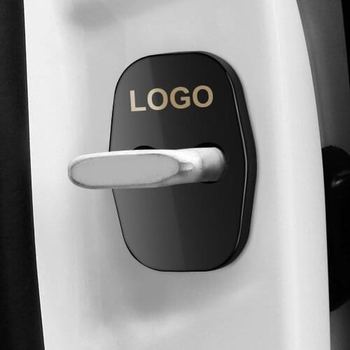 4pcs Black Metal Car Door Protect Buckle Car Door Lock Cover for AMG Mercedes W212 W211 W210 W246 W245 W247 W202 W203 W204 W205