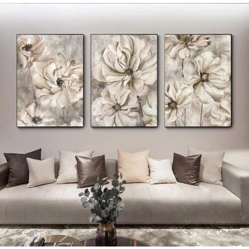 DIY 5d Grey Floral Wall Art Modular Wall Art Full square round drill Diamond Painting Embroidery Art Home Decor Mosaic