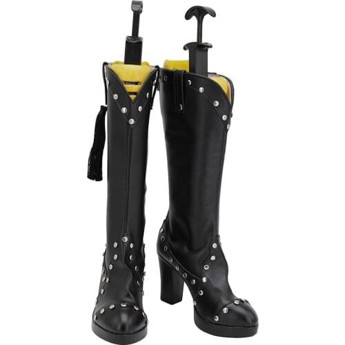 Final Fantasy VII Remake Tifa Lockhart Cosplay Shoes Boots Halloween Costumes Accessory Custom Made High Heel Custom Made