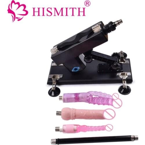 Hismith Automatic Sex Machine Gun Retractable Love machine with Double Dildo and Anal Dildo Sexy Machine for Women Sex Products