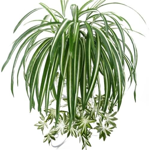 Artificial Chlorophytum Silk Flower Orchids Plant Wall Mount Simulation Rattan Home Party Garden Decoration