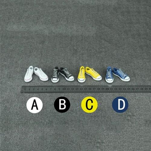 ZYTOYS 1/6 Male Lace-up Low-top Canvas Shoes 4-color Hand-made Sneakers for 12 inch Action Figures Doll Soldier Body