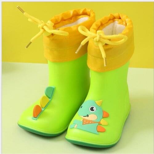 New style Classic Children Rainboots PVC Rubber Kids Baby Cartoon Shoes Childrens Water Shoes Waterproof Rain Boots