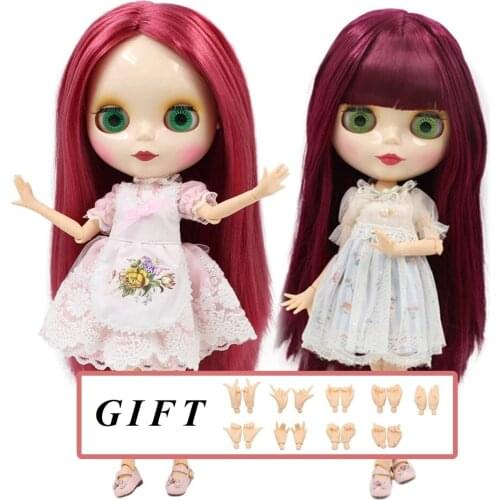 ICY DBS Blyth doll 1/6 bjd nude joint body glossy face White skin colors hair girl boy gift
